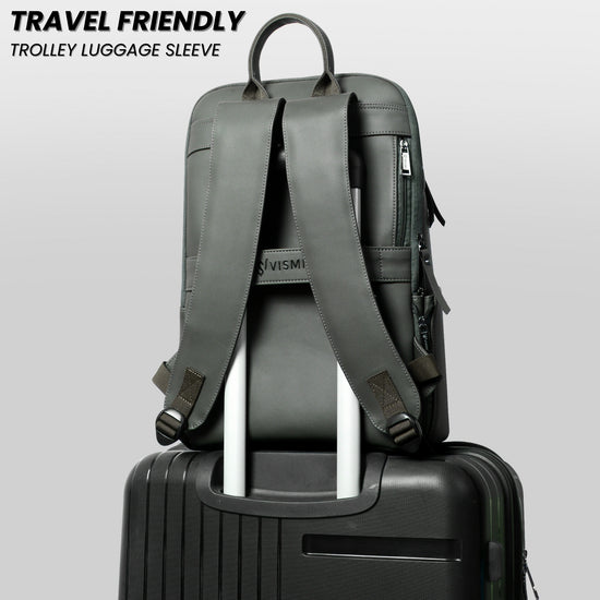 VISMIINTREND Executive Laptop Backpack - Grey