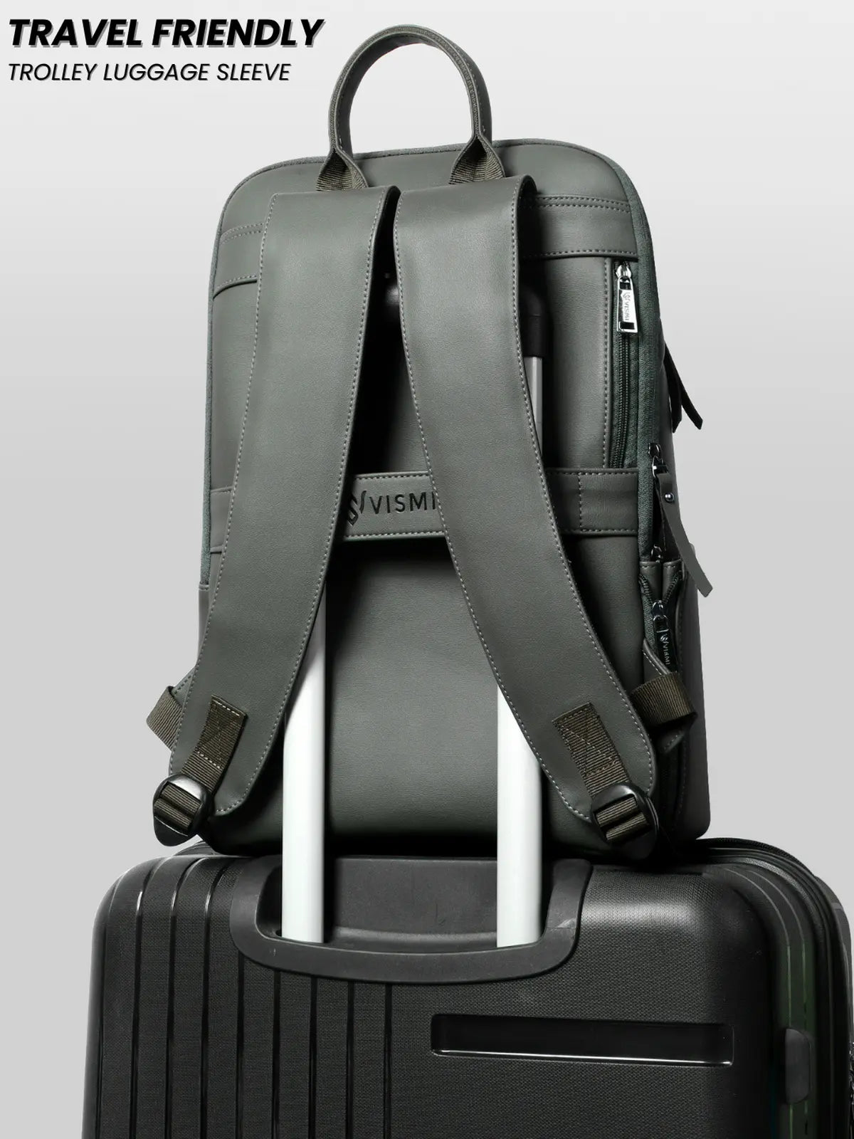 VISMIINTREND Executive Laptop Backpack - Grey