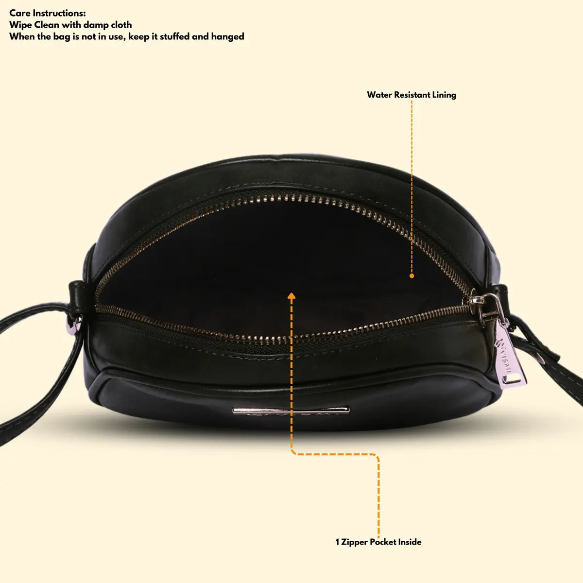 Timeless Chic Women's Sling Bag - Black