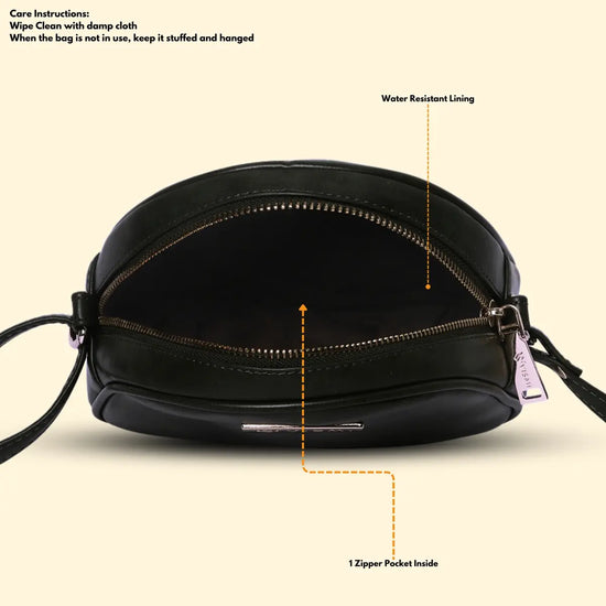 Timeless Chic Women's Sling Bag - Black