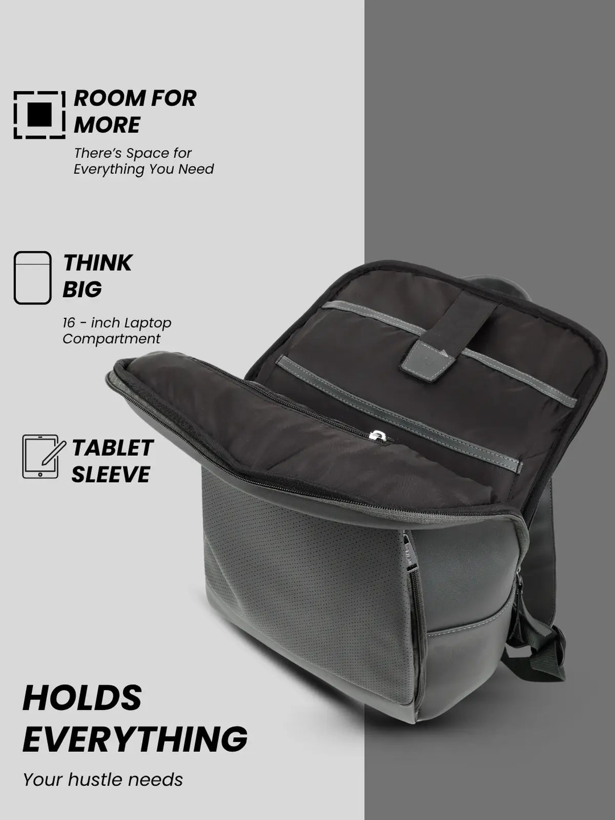 VISMIINTREND Executive Laptop Backpack - Grey