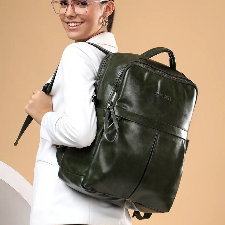 Timeless Voyager Laptop Backpack - Olive Green