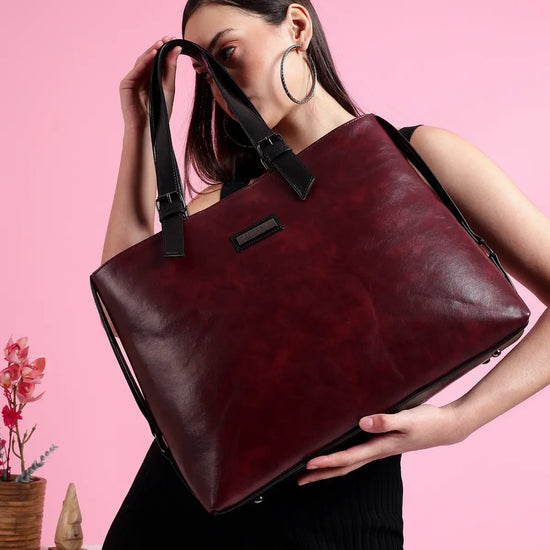 Timeless Classic Work Tote Bag - Wine