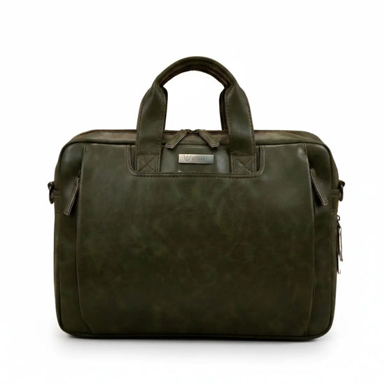 Timeless Urban Laptop Messenger Briefcase Bag - Olive Green