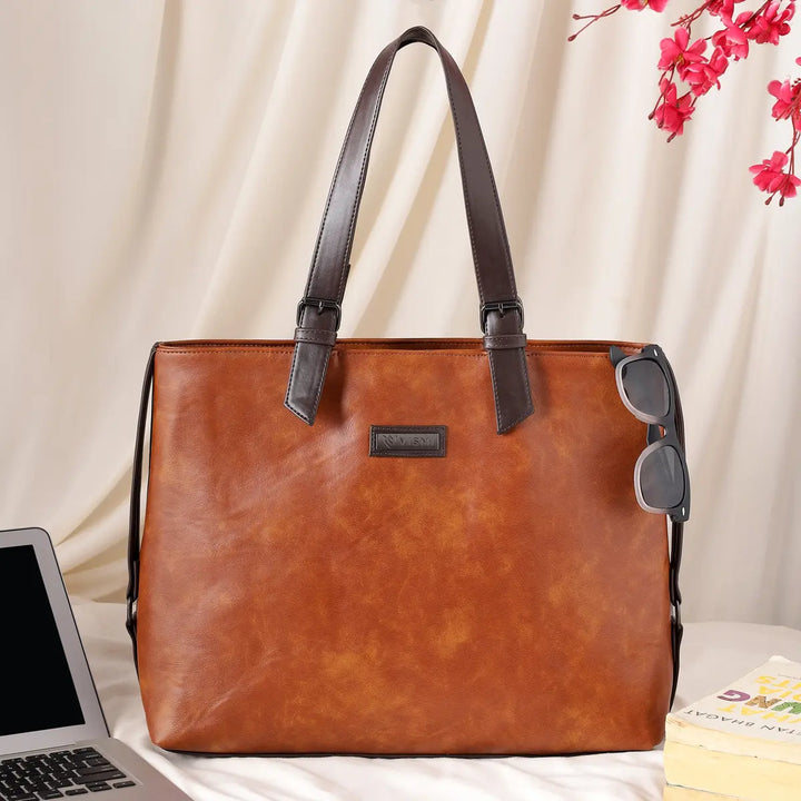 Timeless Classic Work Tote Bag - Tan