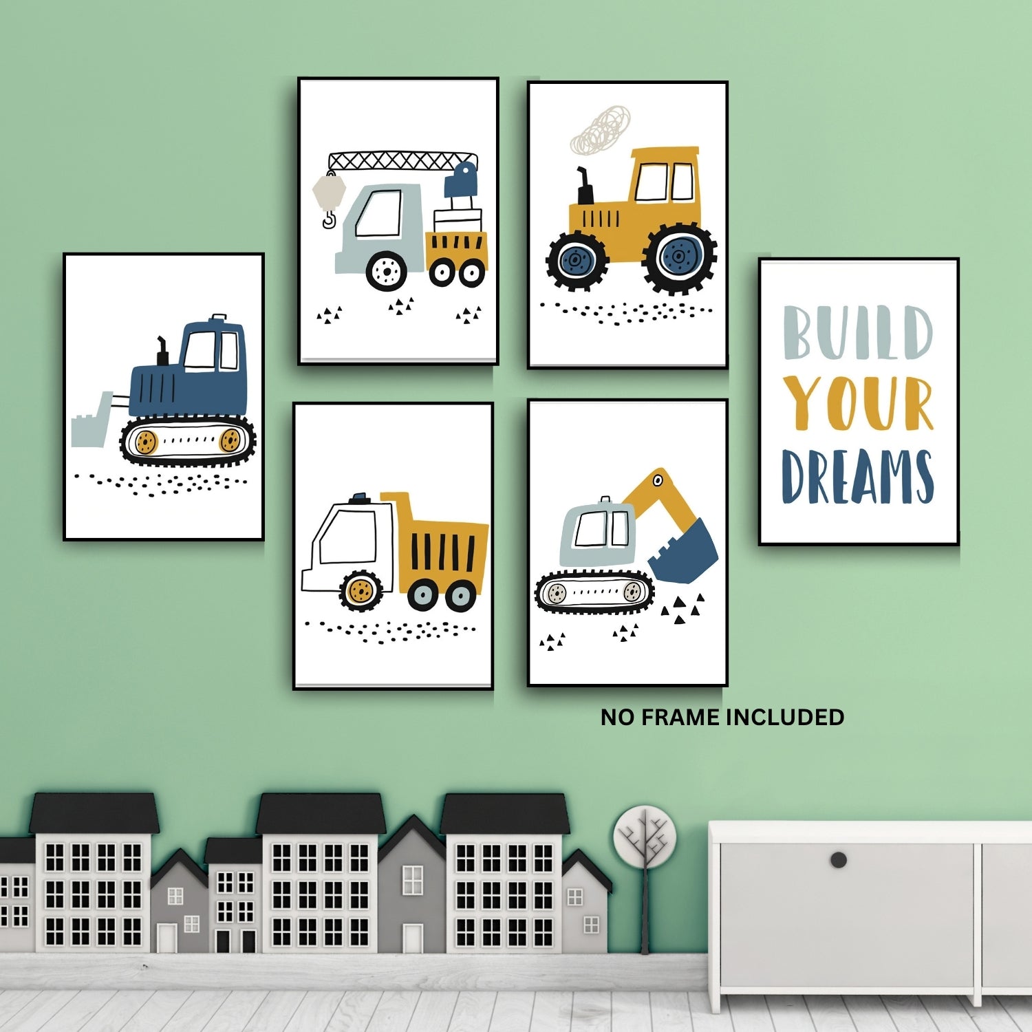 Build Your Dream Wall Art – Canvas Print Set for Kids (Unframed)