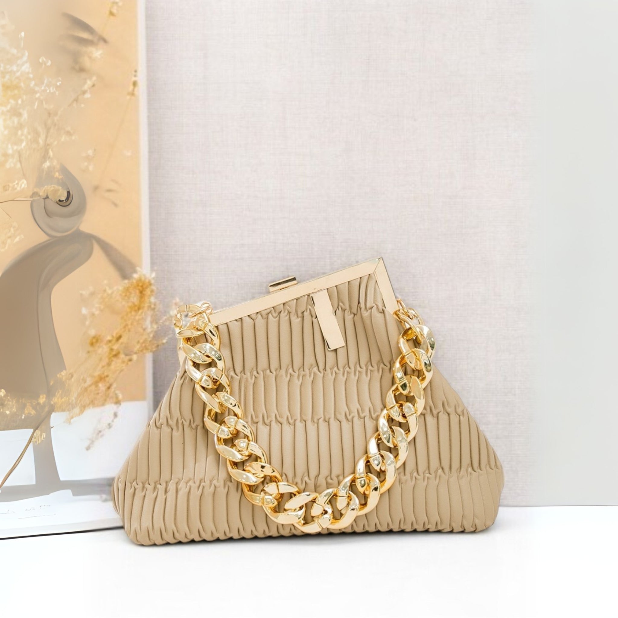Fashionista Hobo Shoulder Bag- Brown