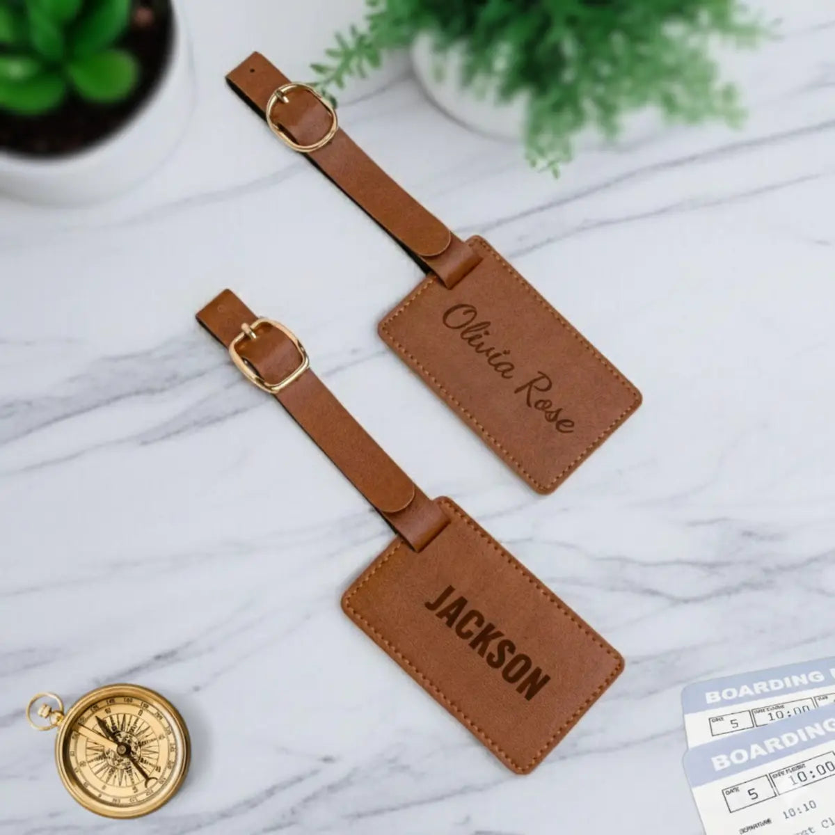 Formé Luggage Tag - Tan