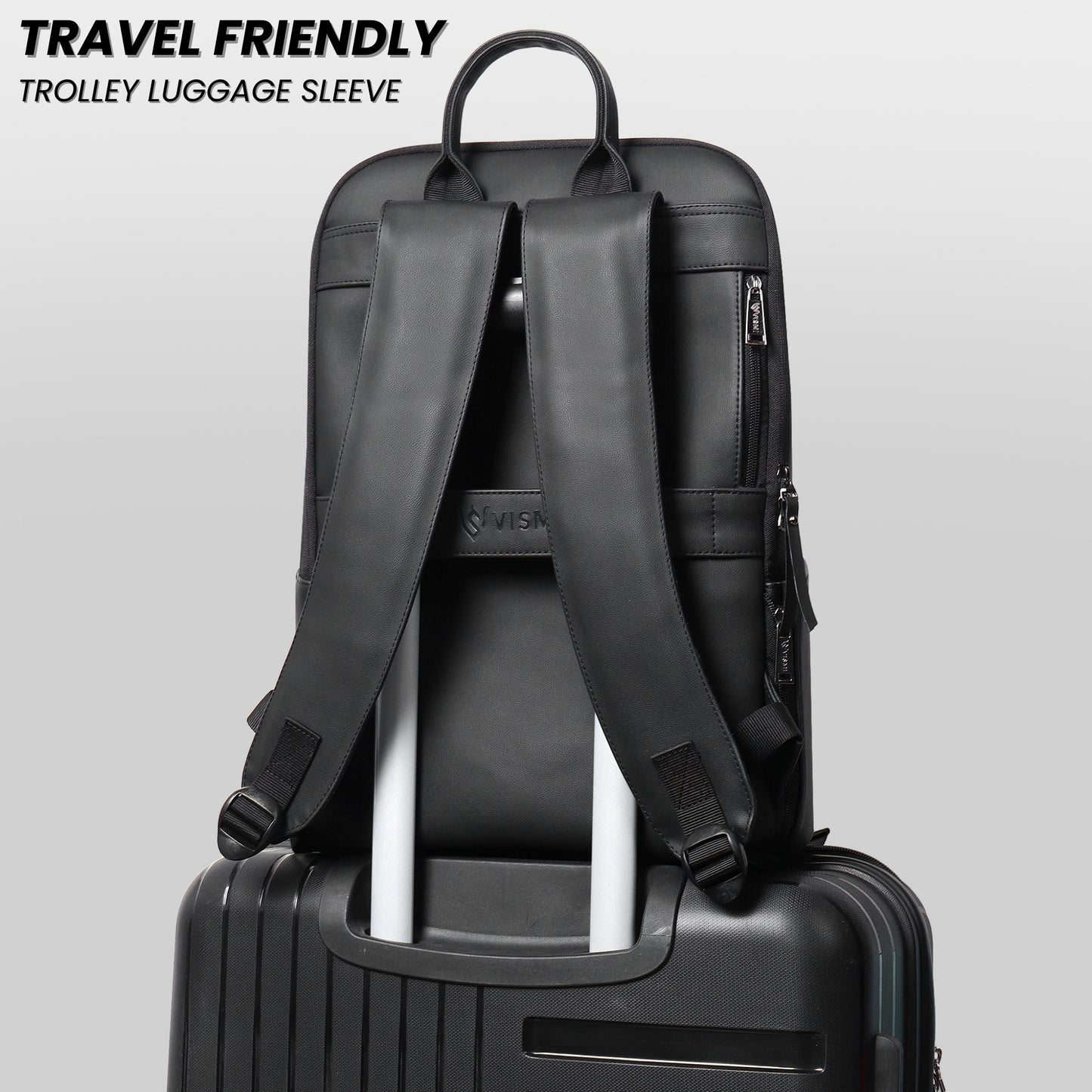 VISMIINTREND Executive Laptop Backpack - Black