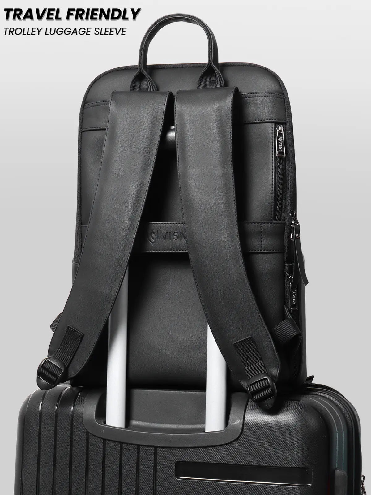 VISMIINTREND Executive Laptop Backpack - Black