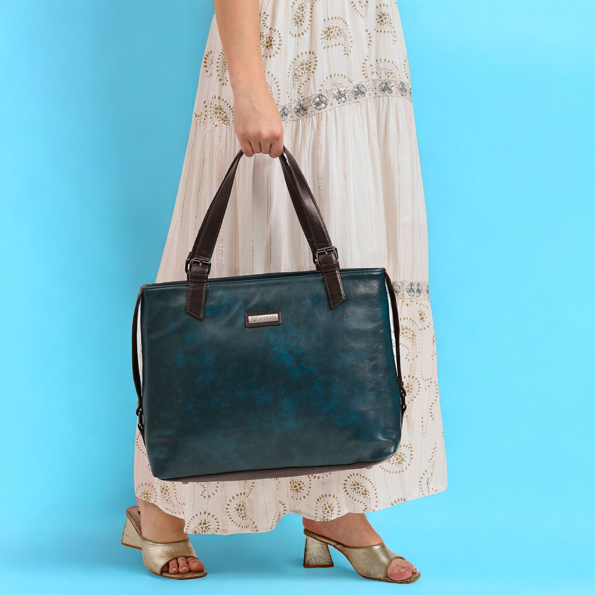 Timeless Classic Work Tote Bag - Teal blue
