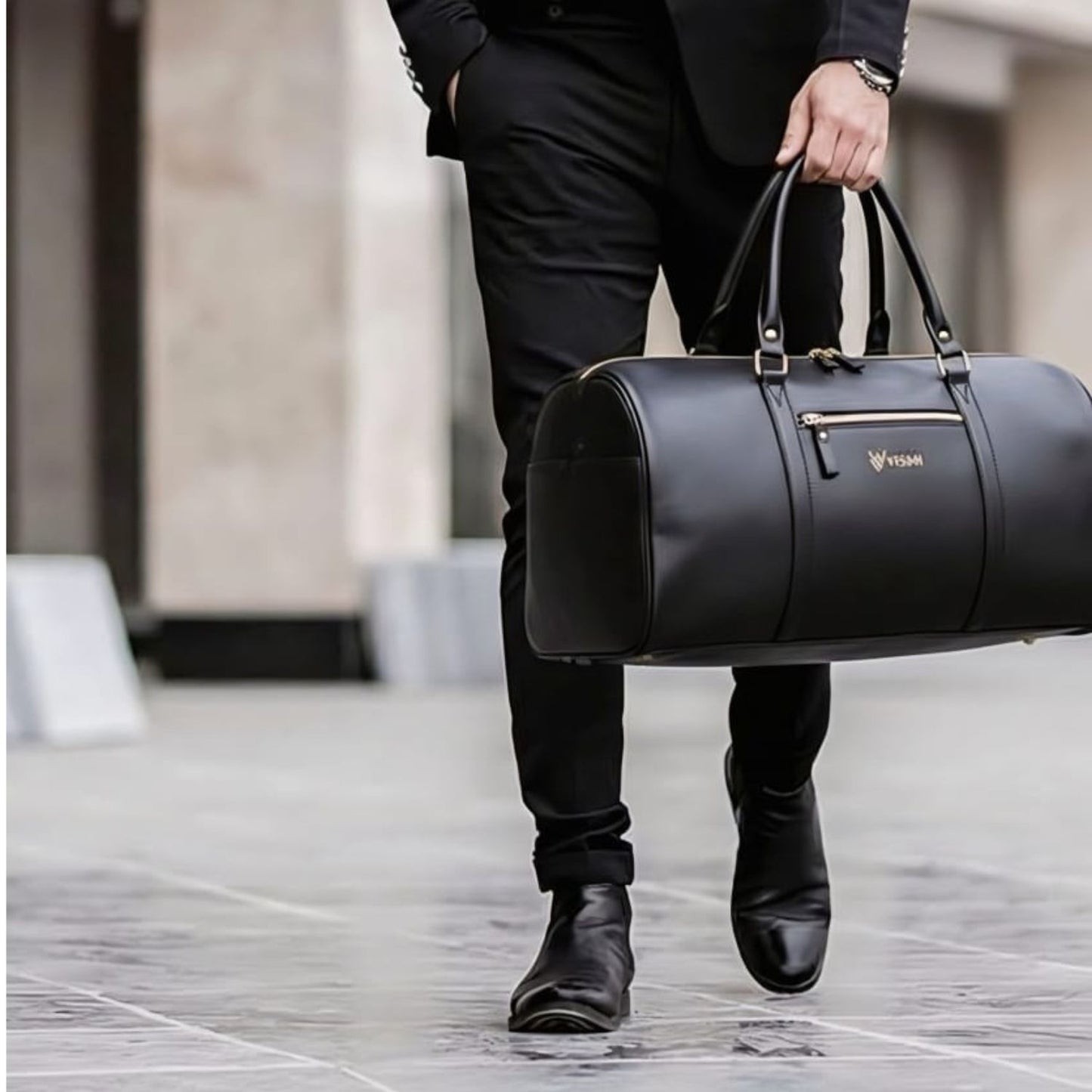 VISMIINTREND Travel Duffel Bags Premium Vegan Leather