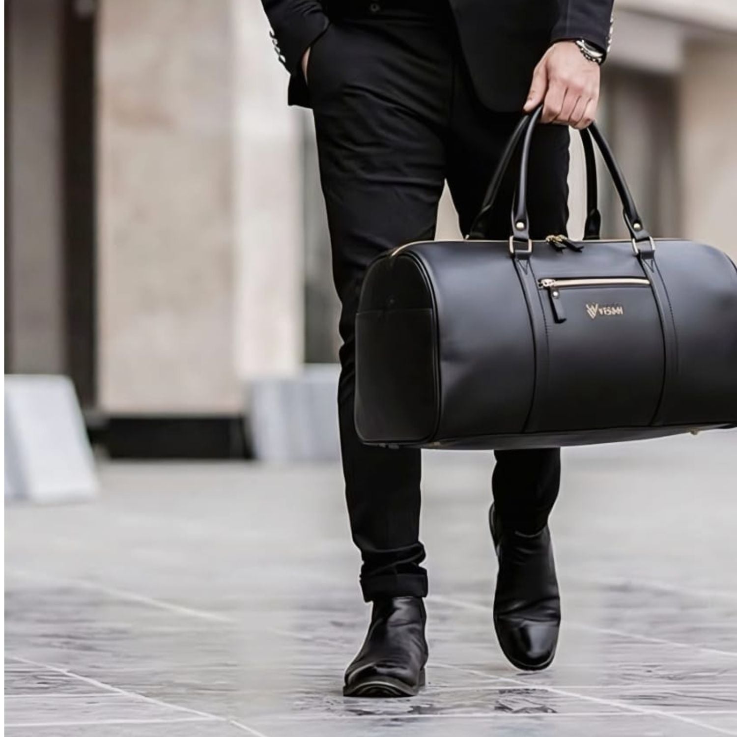 VISMIINTREND Travel Duffel Bags Premium Vegan Leather