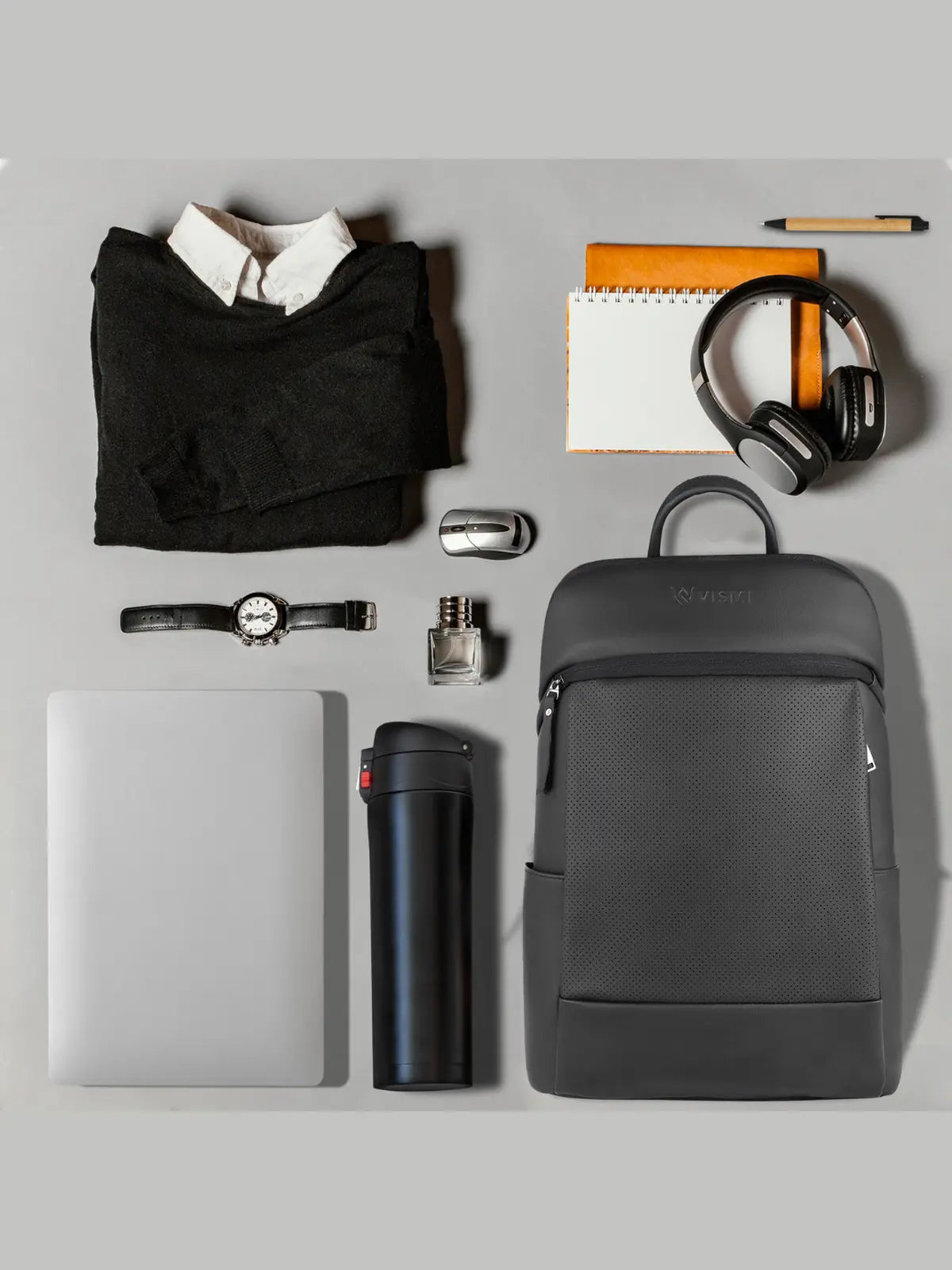 VISMIINTREND Executive Laptop Backpack - Black