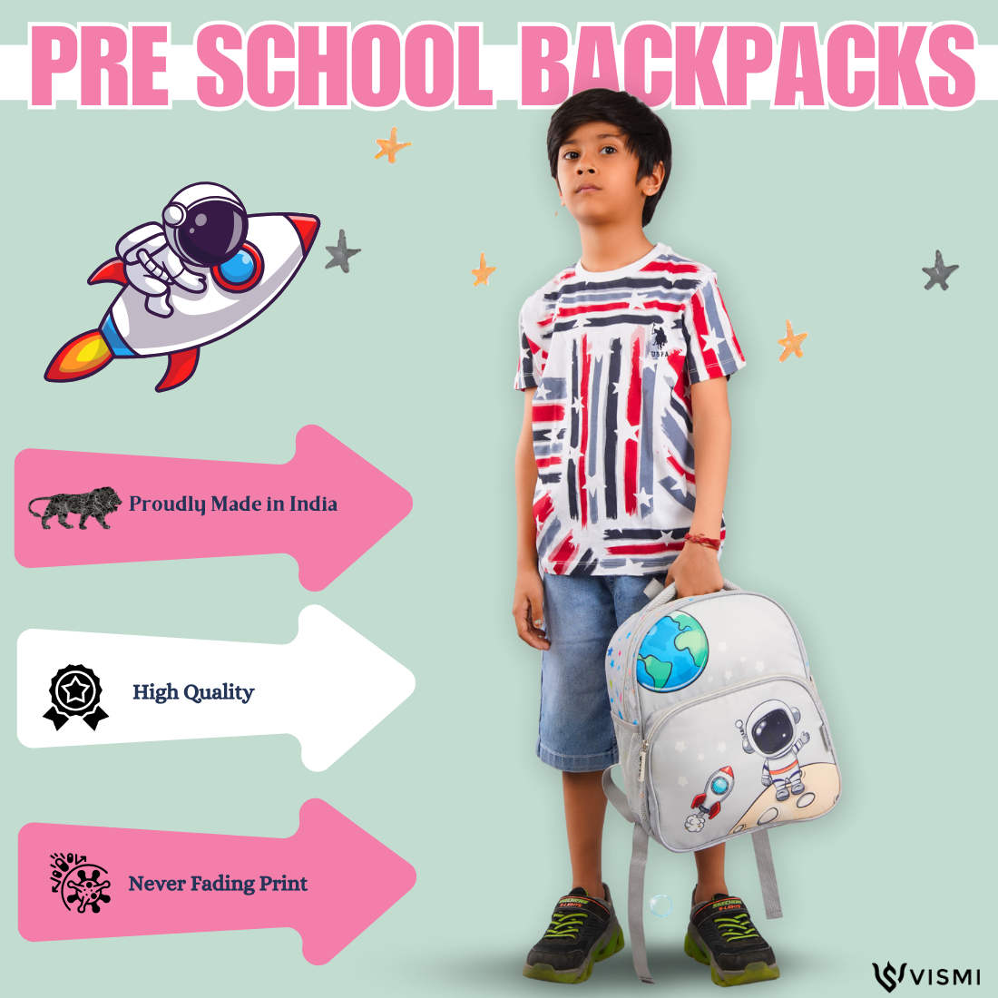 Everyday Essentials Pre School Bag - Astronaut Space