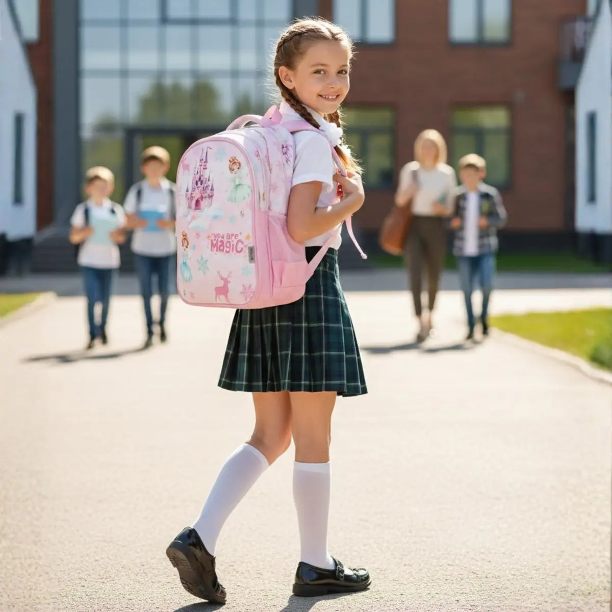 Everyday Essentials Elementary School Bag-Frozen Princess Pink