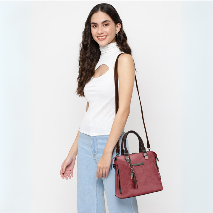 Timeless Elegance Satchel Handbag - Blush Pink