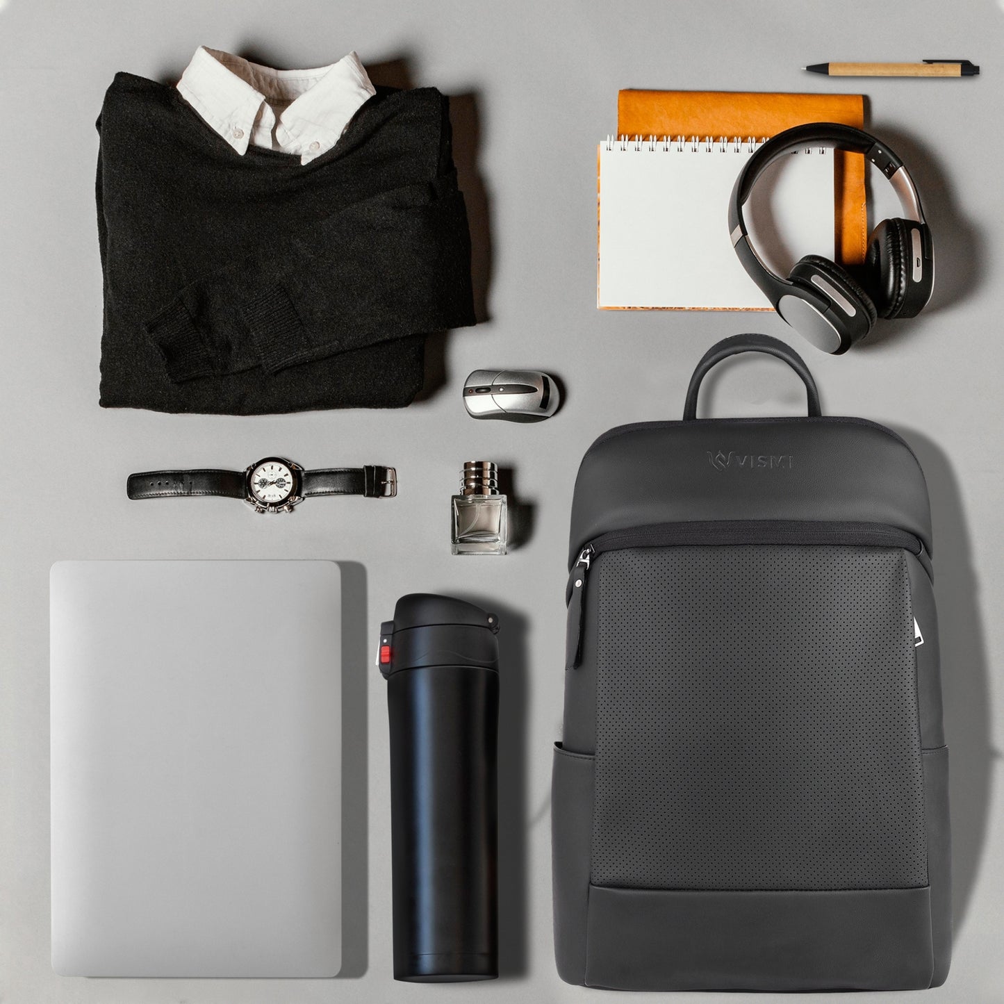 VISMIINTREND Executive Laptop Backpack - Black