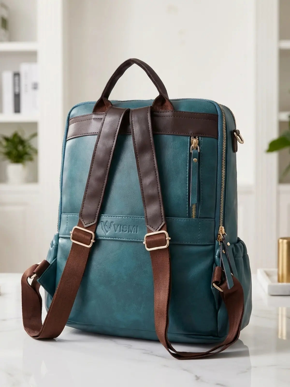 Timeless Diva Women Laptop Backpack - Teal Blue