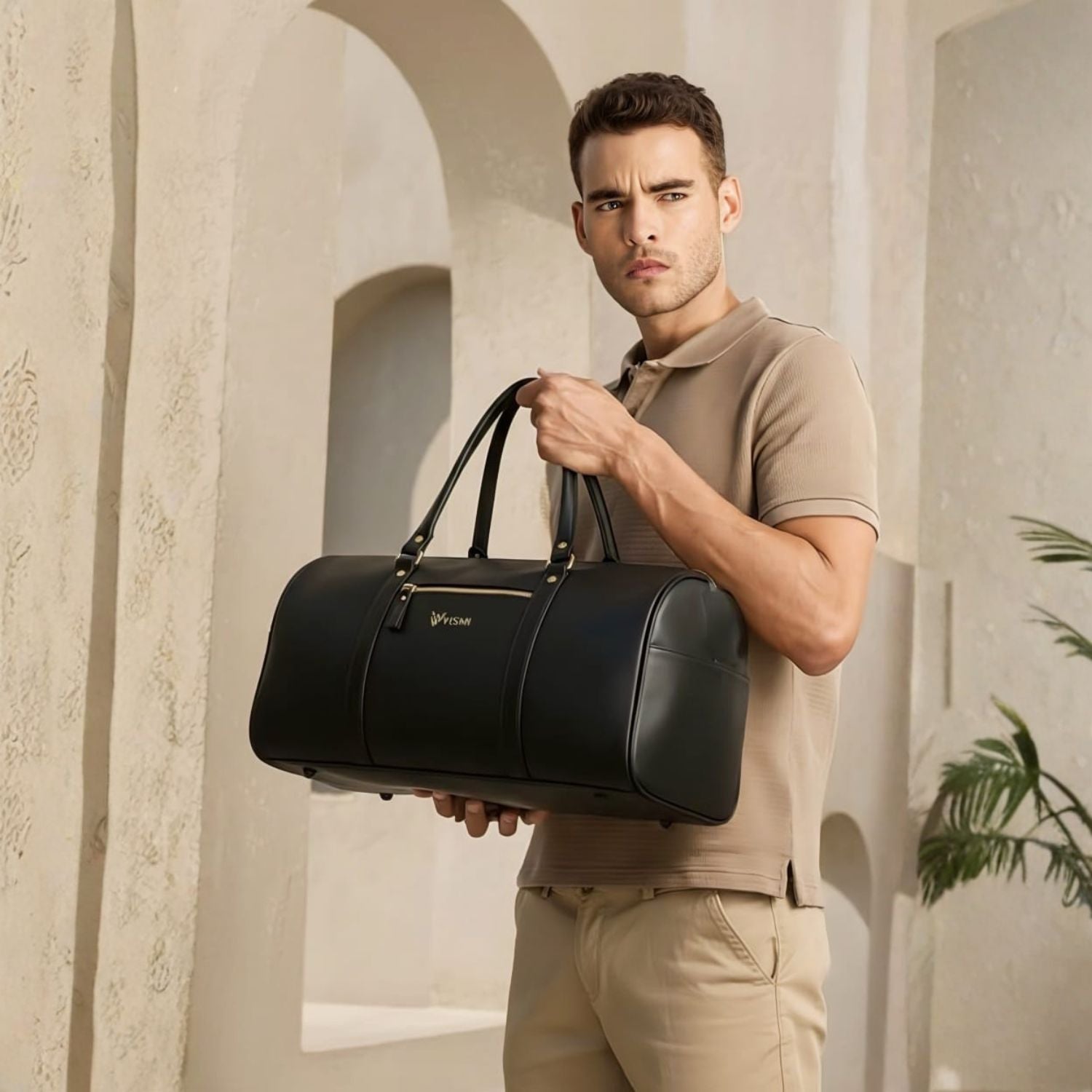 VISMIINTREND Travel Duffel Bags Premium Vegan Leather