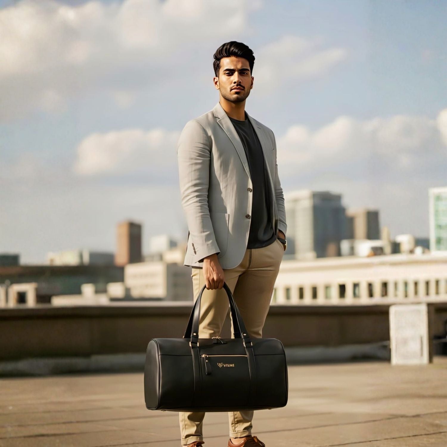 VISMIINTREND Travel Duffel Bags Premium Vegan Leather