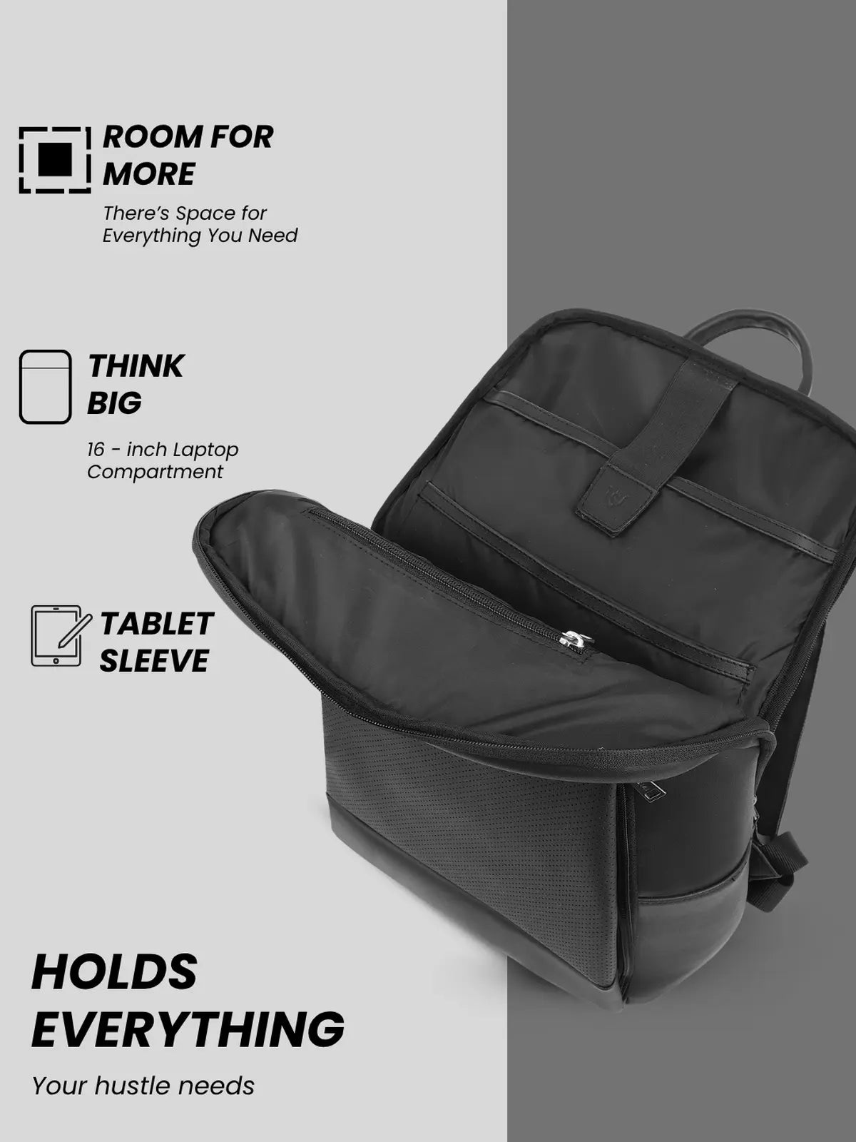VISMIINTREND Executive Laptop Backpack - Black