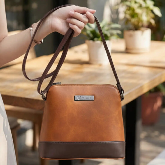 Timeless Luxe Women's Sling Bag - Tan