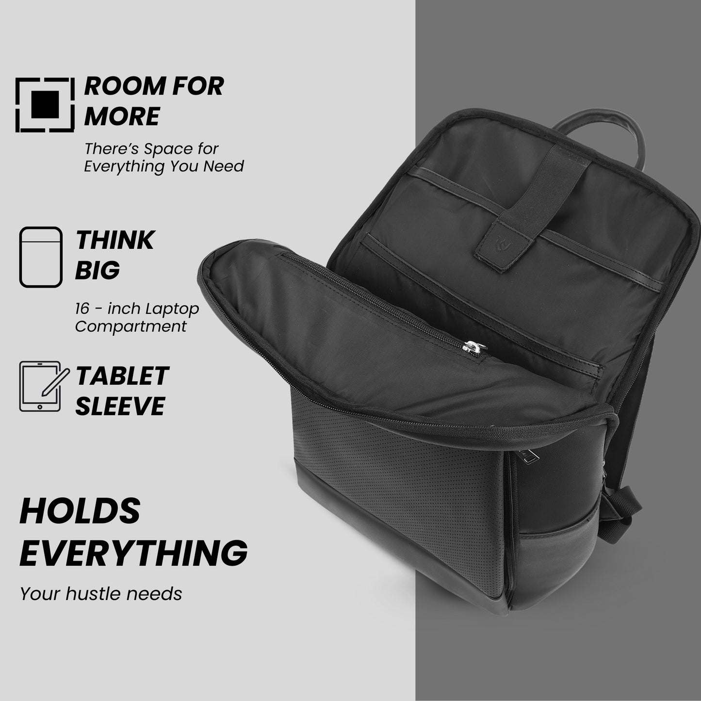 VISMIINTREND Executive Laptop Backpack - Black