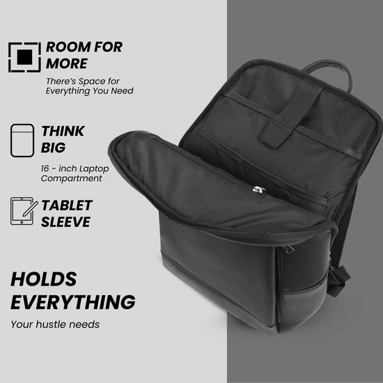 VISMIINTREND Executive Laptop Backpack - Black