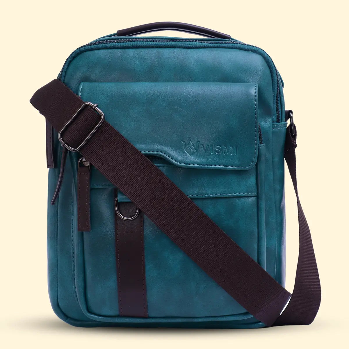 Timeless Alpha Men's Messenger Bag - Teal Blue