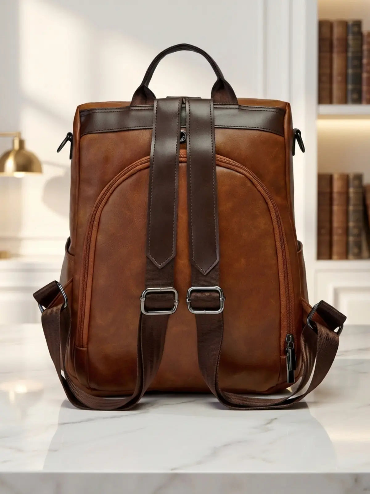 Timeless Aura Women Backpack Handbag - Tan