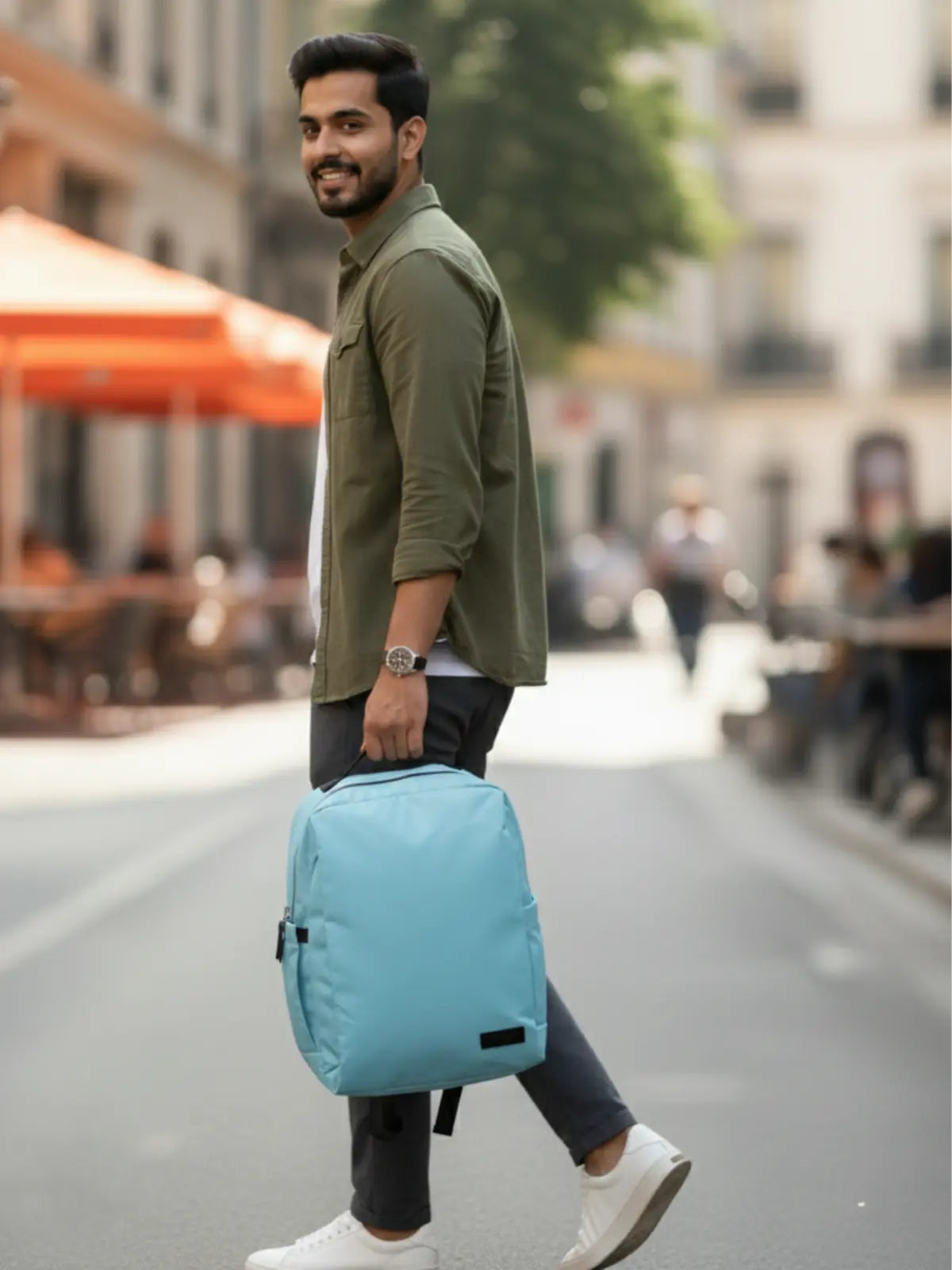 Everyday Essentials Travel Laptop Backpack - Sky Blue
