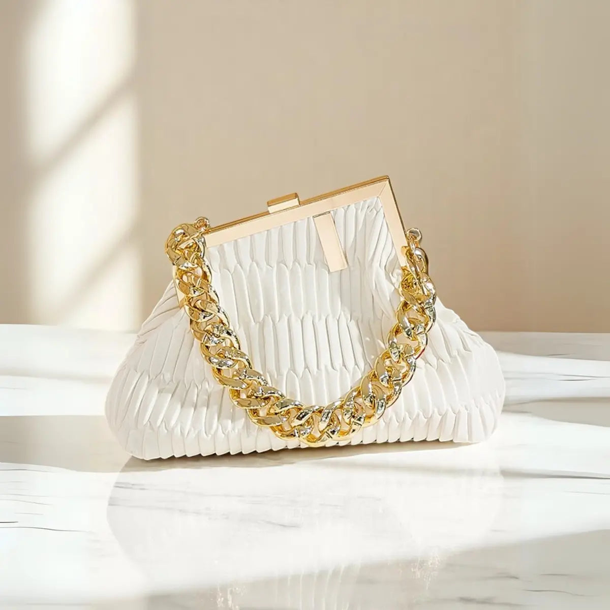 Fashionista Hobo Shoulder Bag -White