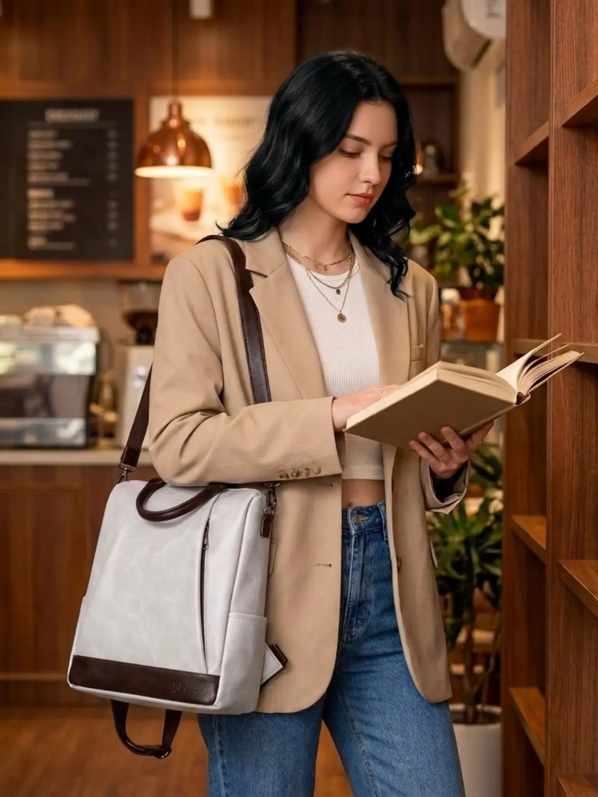 Timeless Kiara  Women Backpack Handbag - Grey