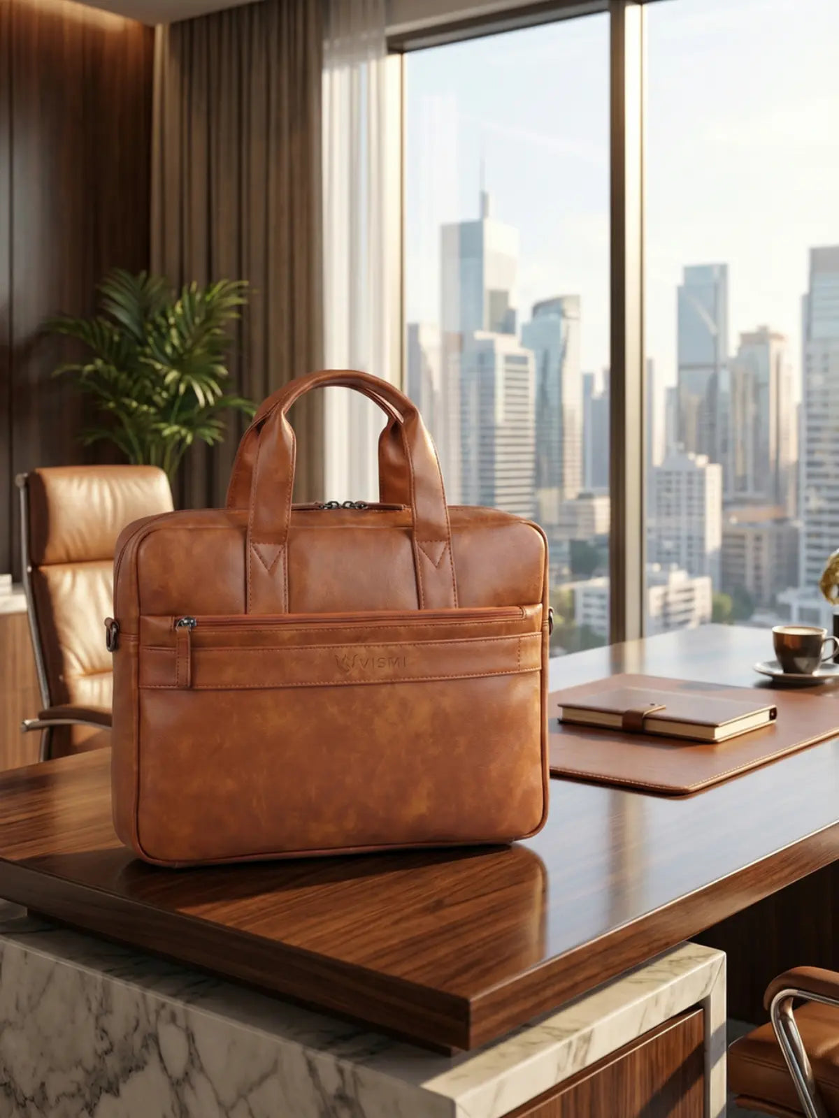 Timeless Orbit Laptop Messenger Bag - Tan