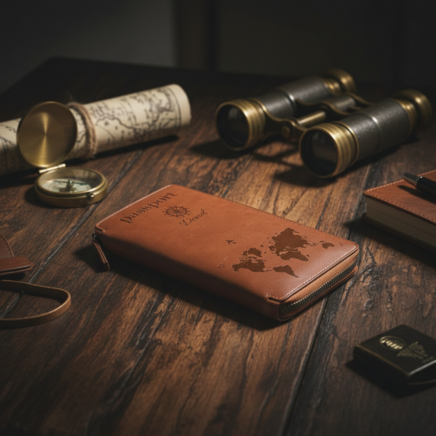 Formé Zip Folio - Tan