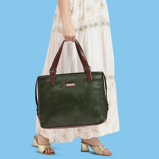 Timeless Classic Work Tote Bag - Olive Green