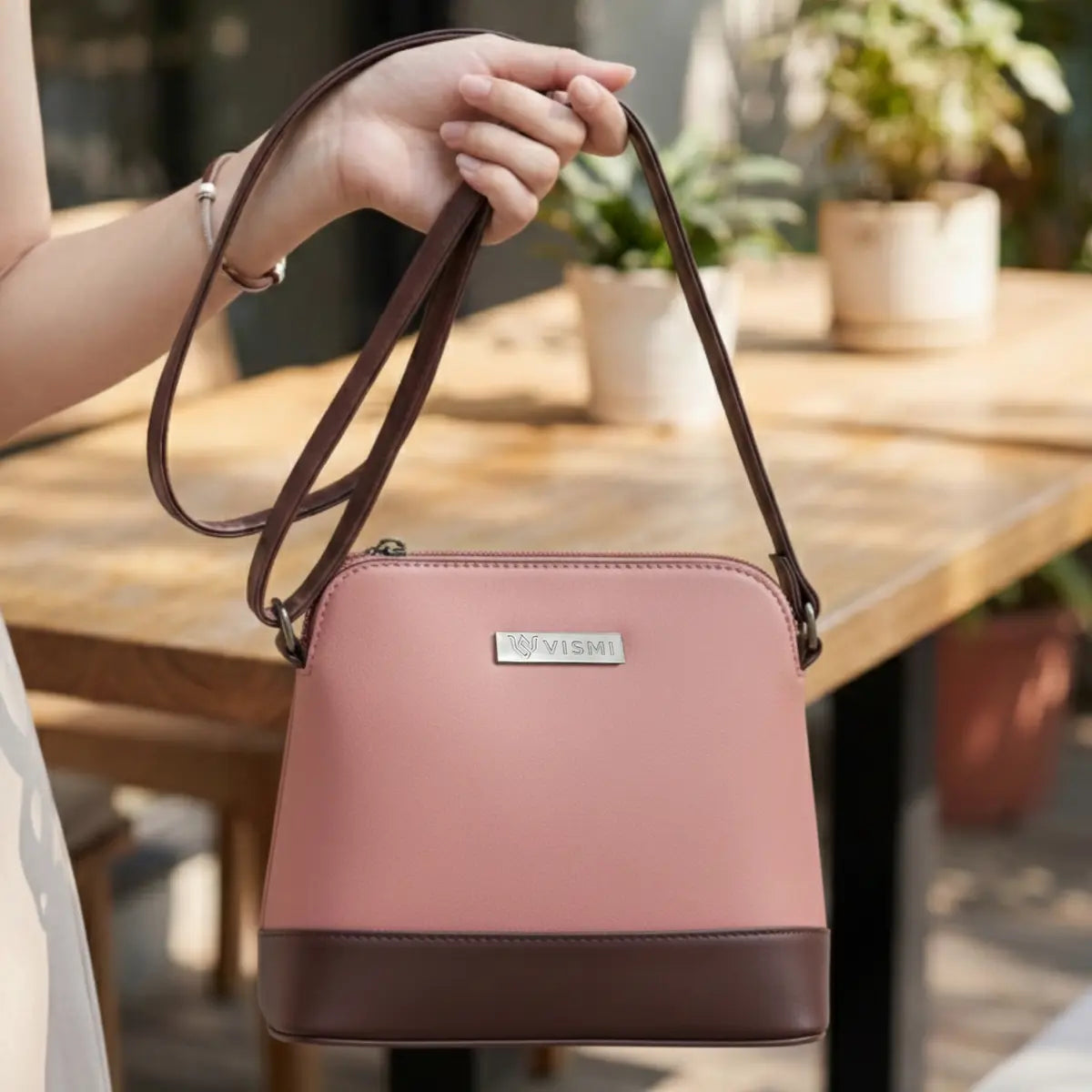 Timeless Luxe Women's Sling Bag - Blush Pink