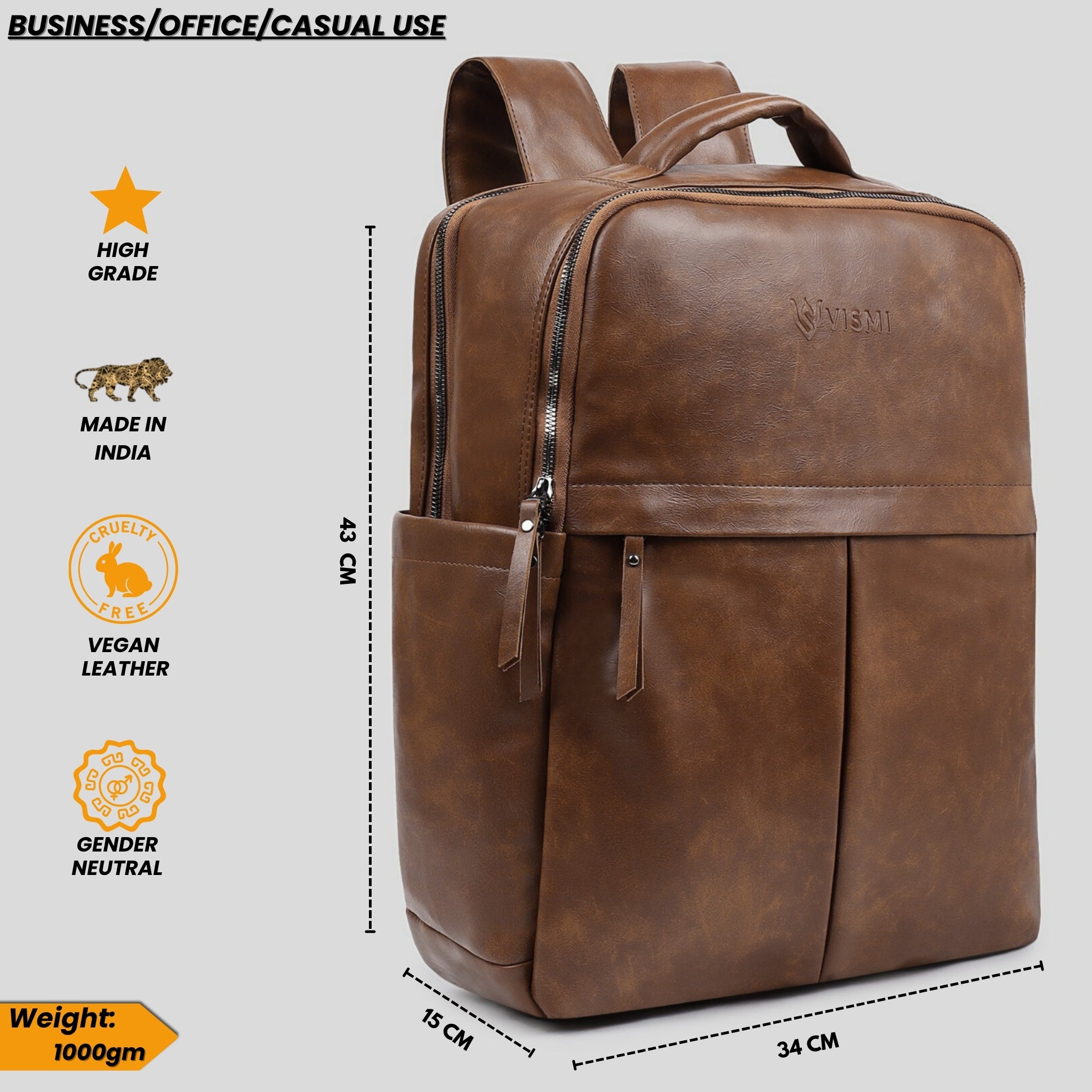 Timeless Voyager Laptop Backpack - Coffee Brown