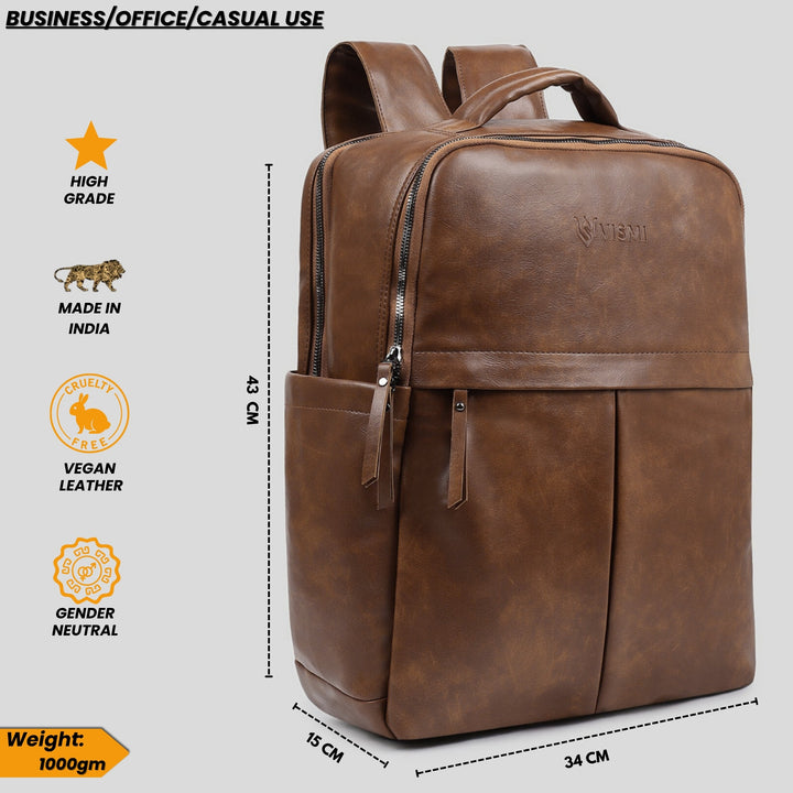 Timeless Voyager Laptop Backpack - Coffee Brown
