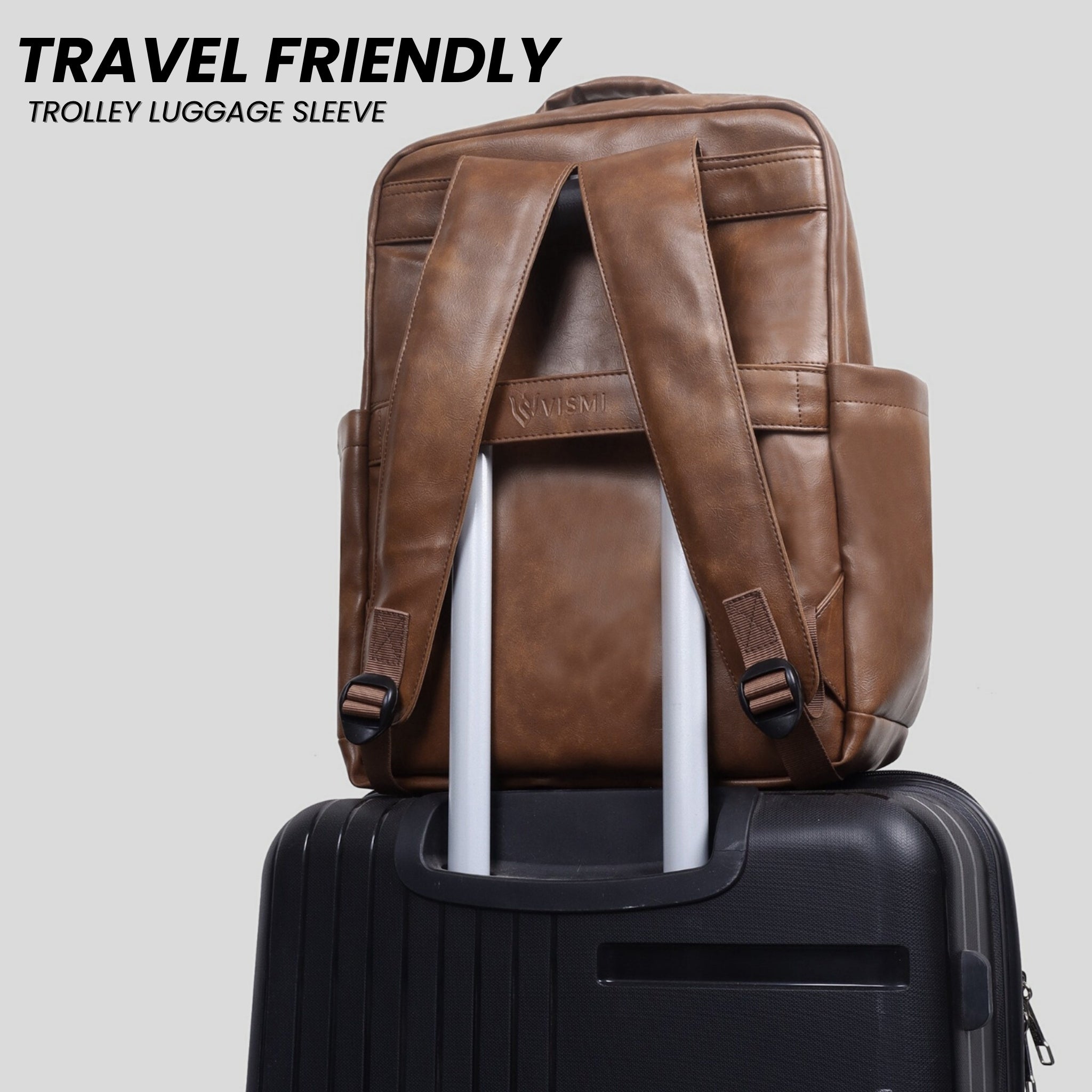 Timeless Voyager Laptop Backpack - Coffee Brown