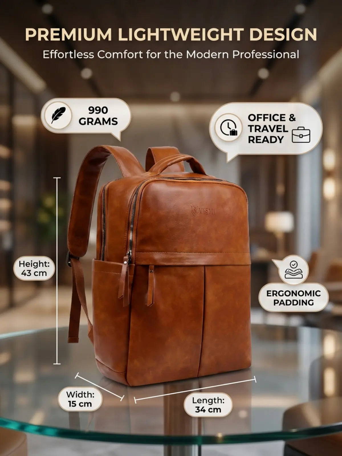 Timeless Voyager Laptop Backpack - Tan