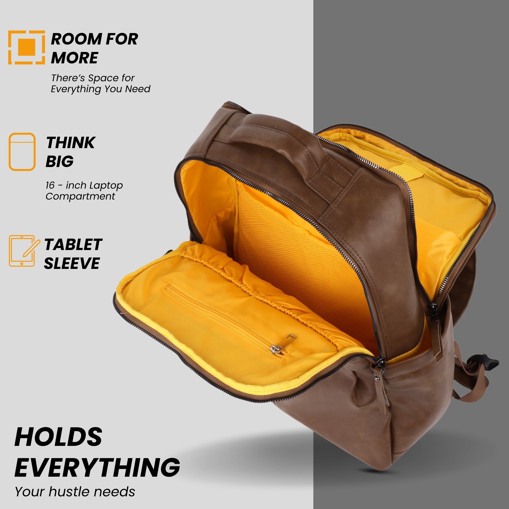 Timeless Voyager Laptop Backpack - Coffee Brown