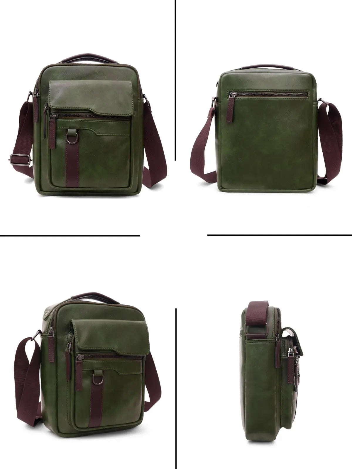 Timeless Alpha Men's Messenger Bag - Olive Green