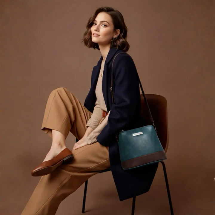 Timeless Luxe Women's Sling Bag - Teal blue
