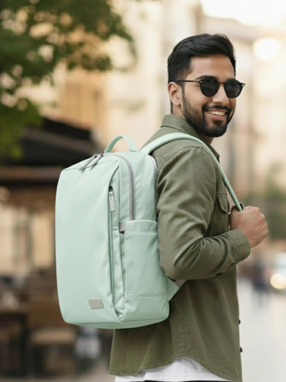 Everyday Essentials Travel Laptop Backpack - Sea Green