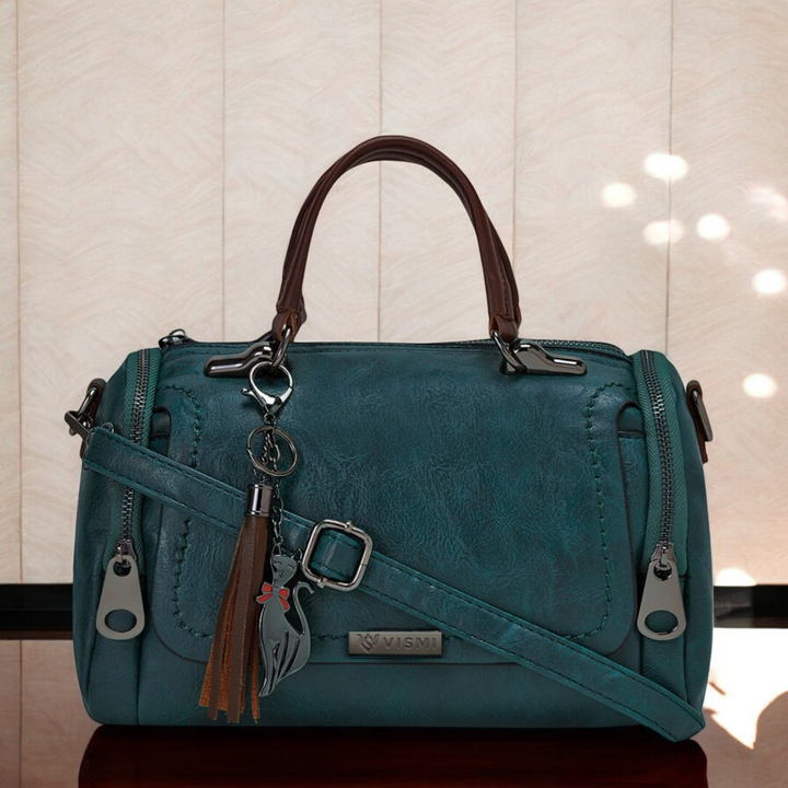 Timeless Mystique Satchel Handbag - Teal Blue