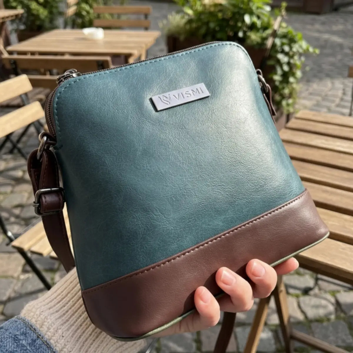 Timeless Luxe Women's Sling Bag - Teal blue