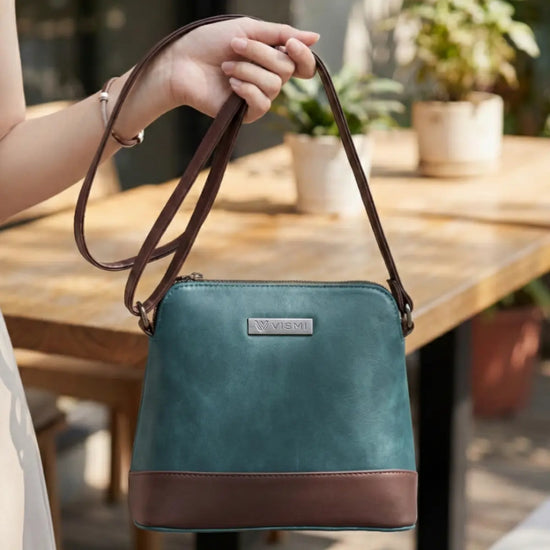 Timeless Luxe Women's Sling Bag - Teal blue