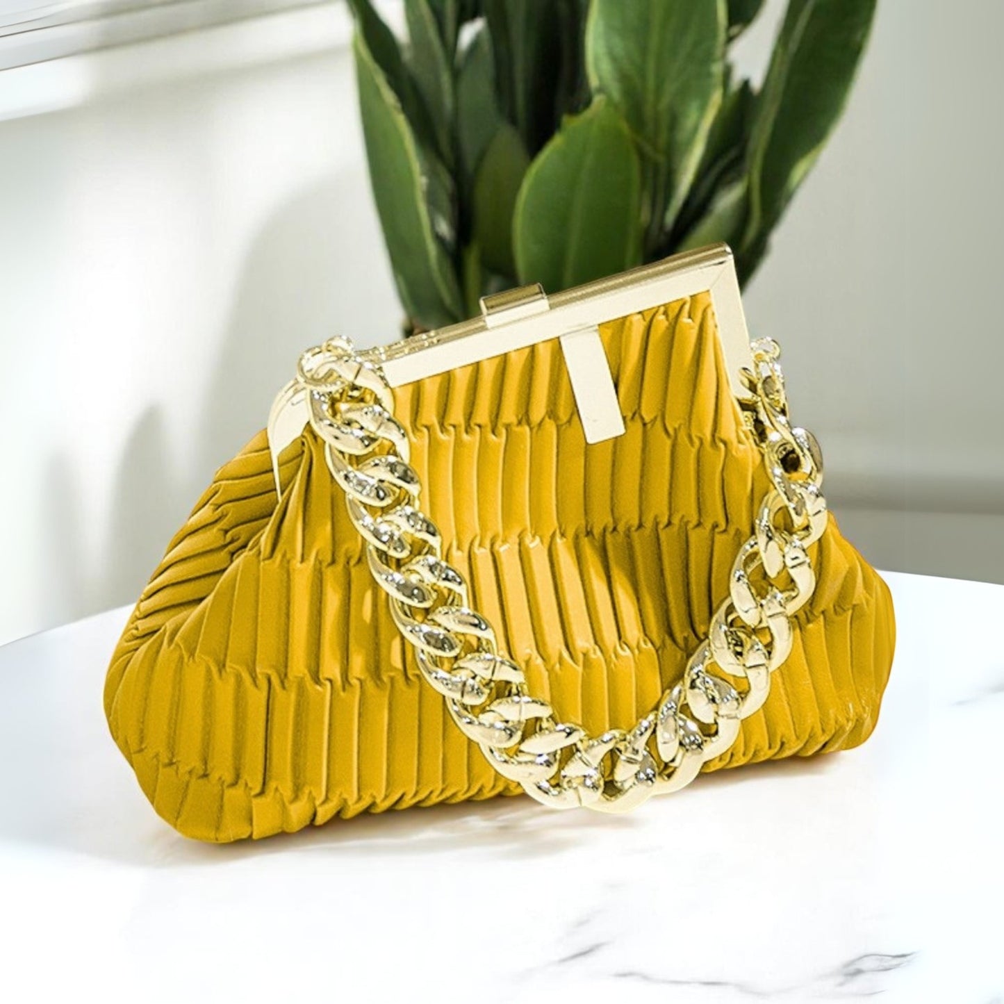 Fashionista Hobo Shoulder Bag- Yellow